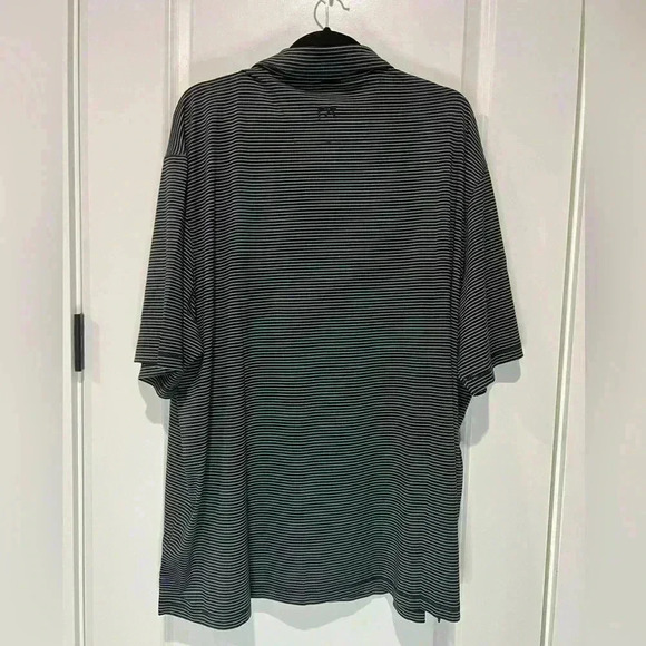 NWT CUTTER & BUCK FORGE PENCIL STRIPE STRETCH MENS  POLO IN BLACK XXXL - Picture 6 of 9